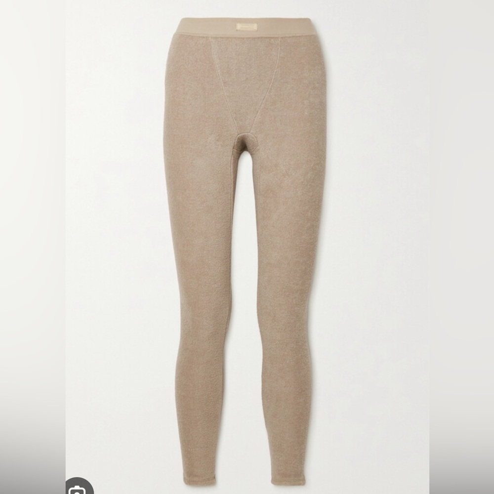 Skims Women’s High Waist Terry Towelling Brown Cozy Comfy Leggings